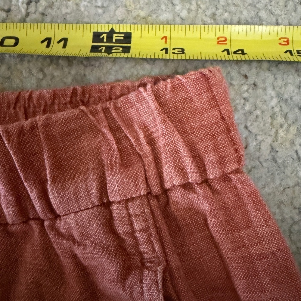 Eileen Fisher Puckered Organic Linen Stripe Lantern Pants Size SP Lagenlook - Picture 8 of 15